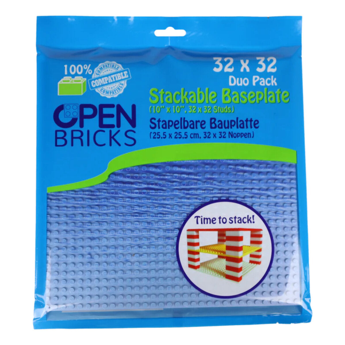 Open Bricks Baseplate 32x32 water [Duo Pack]