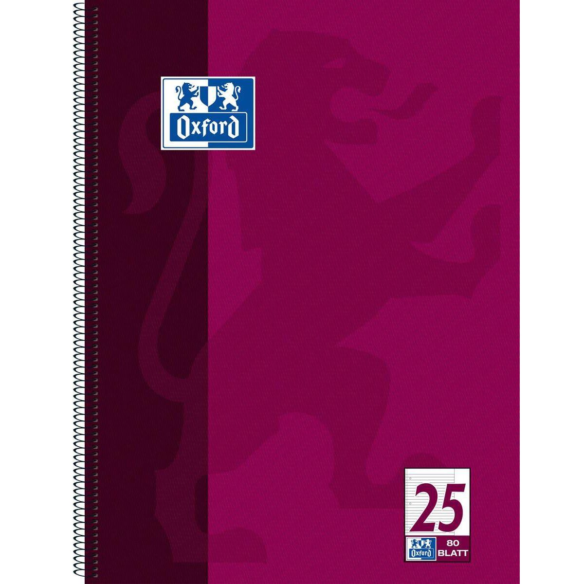 Oxford Collegeblock A4, 80 Blatt, gelocht, Lineatur 25, SCRIBZEE®, Optik Paper®