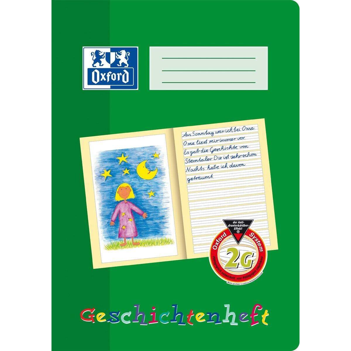 Oxford Geschichtenheft A4 16 Blatt Lineatur 2G, SCRIBZEE®