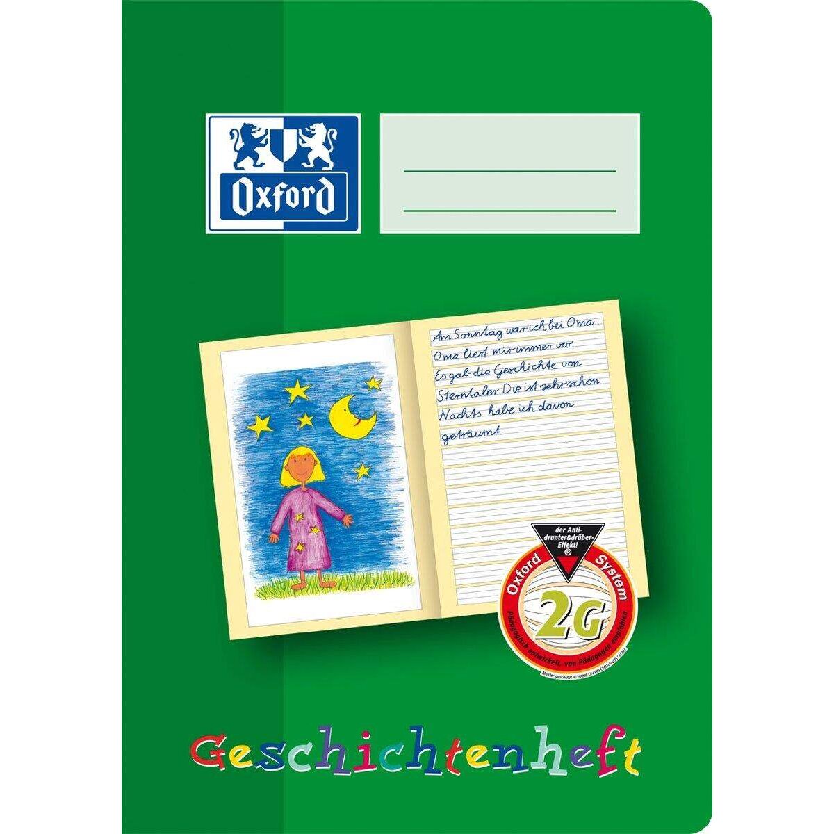 Oxford Geschichtenheft A5 Lineatur 2G Hochformat 16 Blatt, SCRIBZEE®