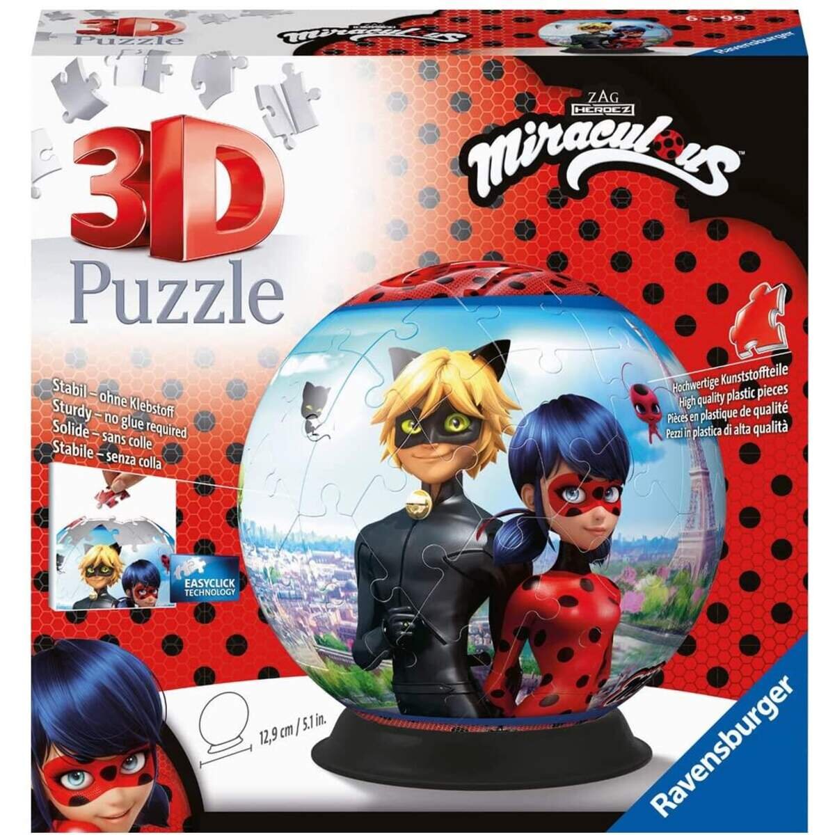 Ravensburger 3D Puzzle - Miraculous, 72 Teile