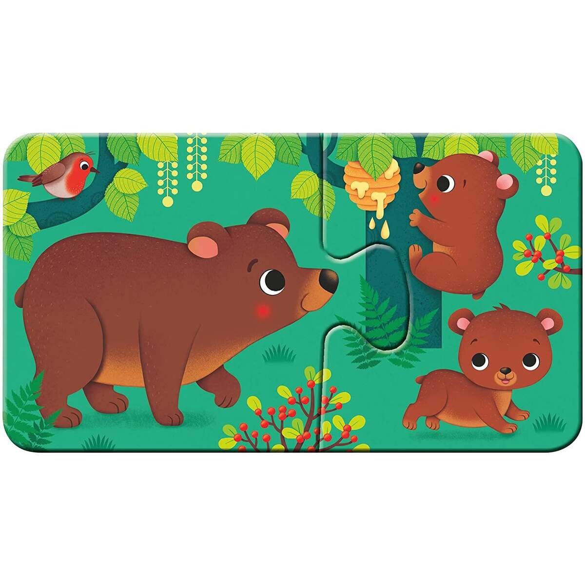 Ravensburger Kinderpuzzle - Tiere und ihre Kinder, 9x2 Teile