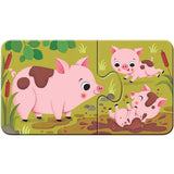 Ravensburger Kinderpuzzle - Tiere und ihre Kinder, 9x2 Teile