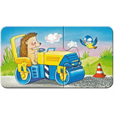 Ravensburger Kinderpuzzle - Tierische Baustelle 9 x 2 Teile