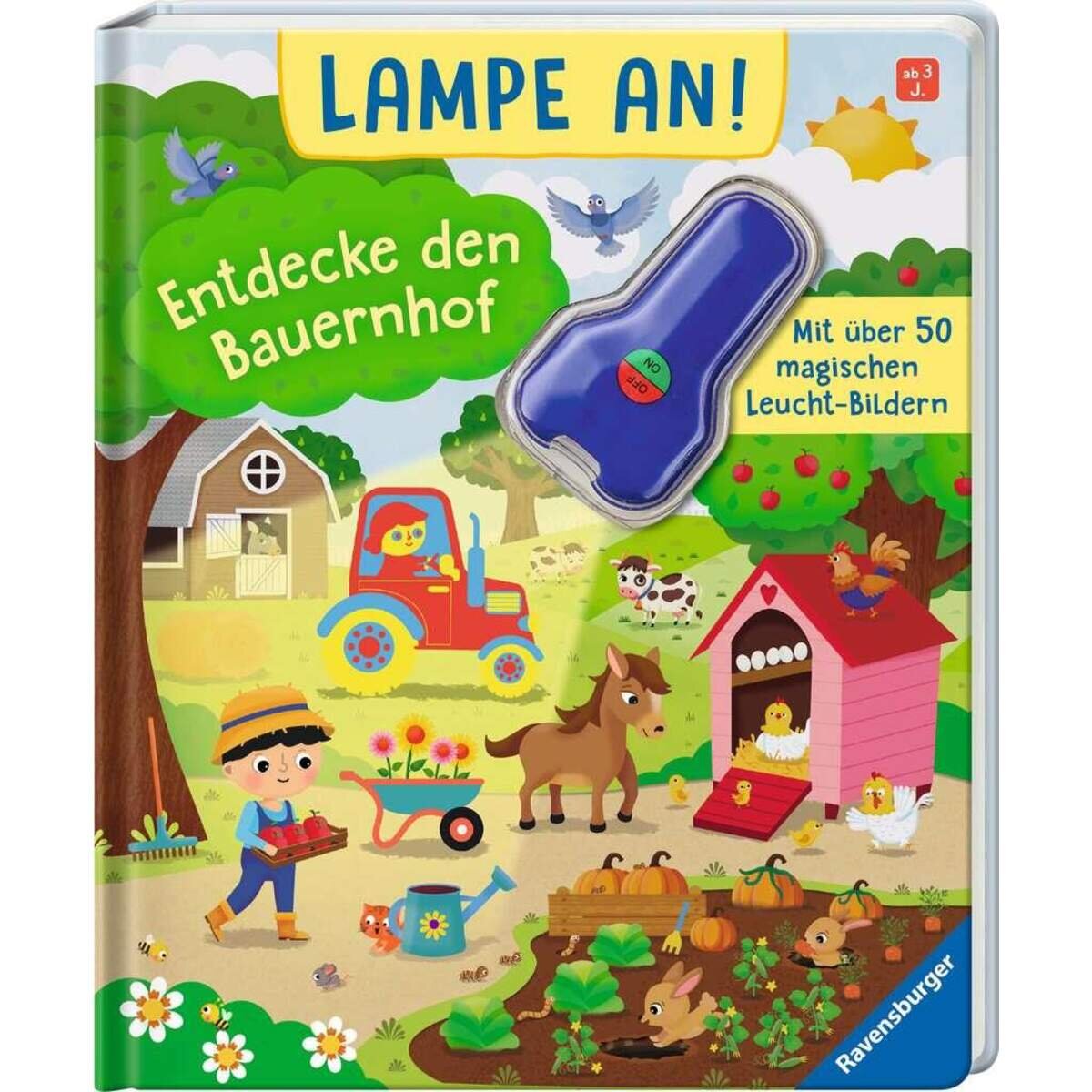 Ravensburger Lampe an! Entdecke den Bauernhof