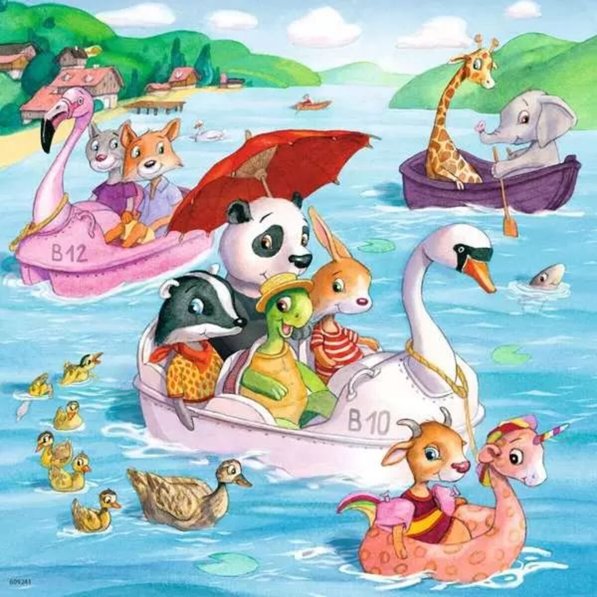 Ravensburger Puzzle - Auf dem Wasser, 3 x 49 Teile