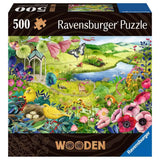 Ravensburger Wooden Puzzle - Wilder Garten, 500 Teile