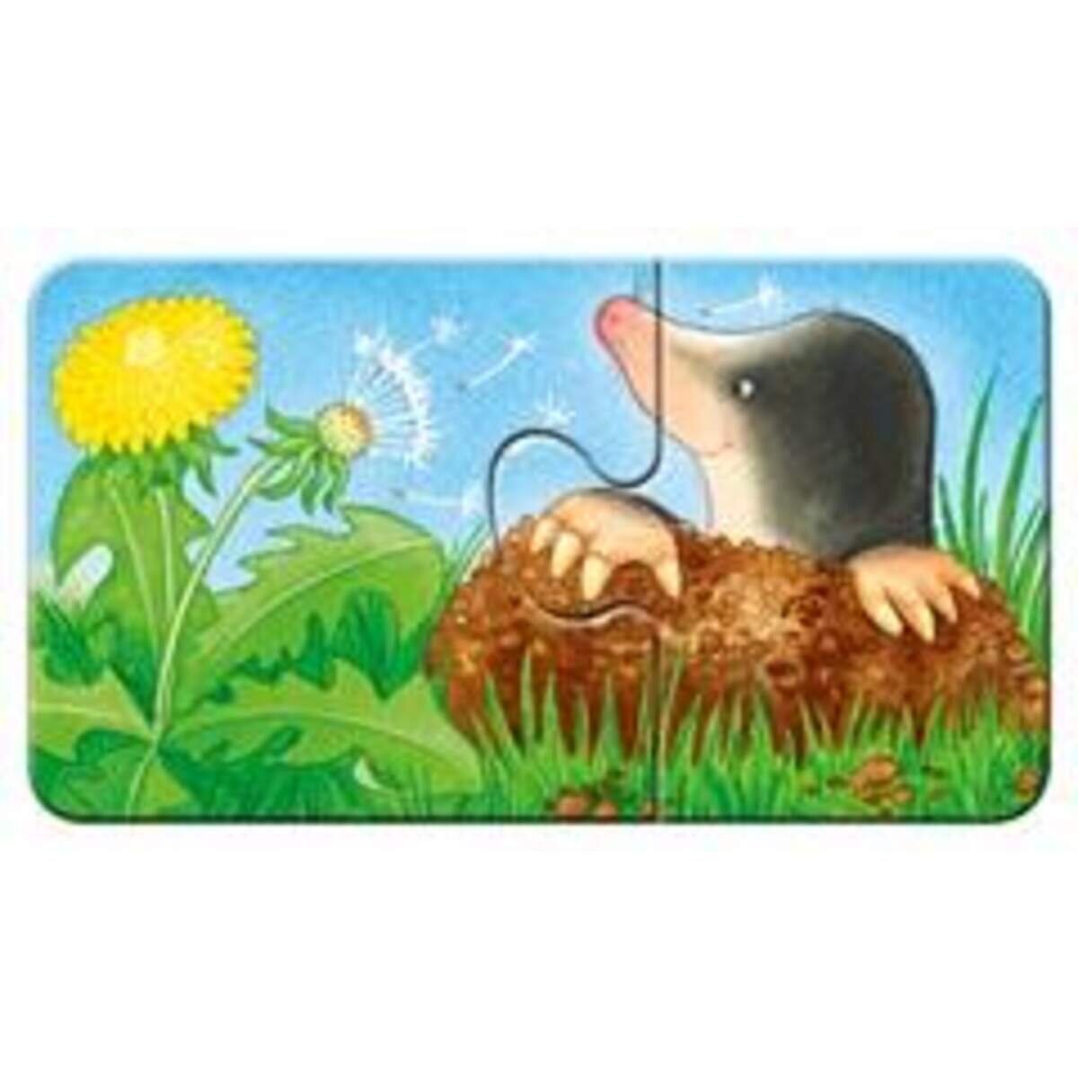 Ravensburger Puzzle Tiere im Garten, 9 x 2 Teile