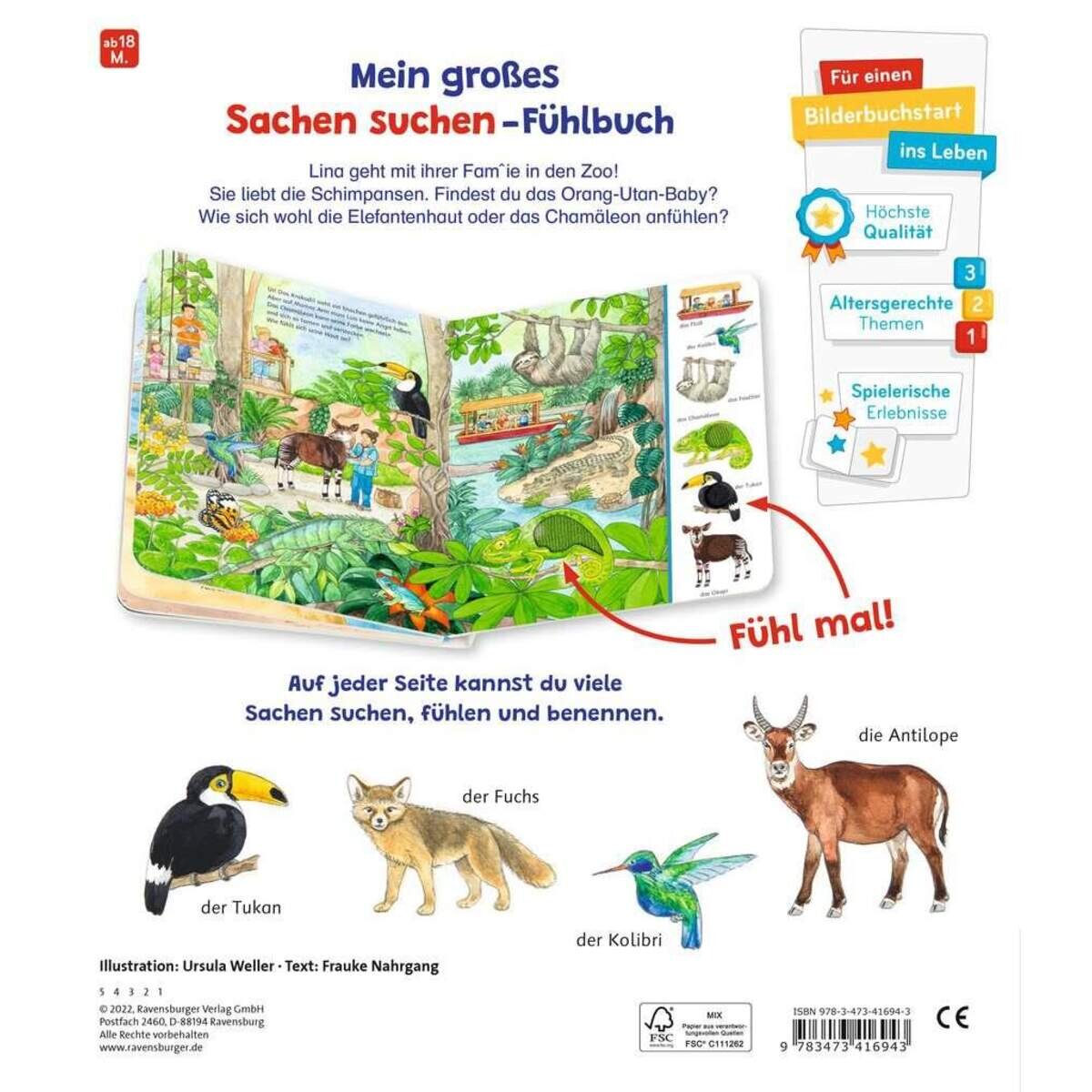 Ravensburger Sachen suchen, Sachen fühlen: Im Zoo