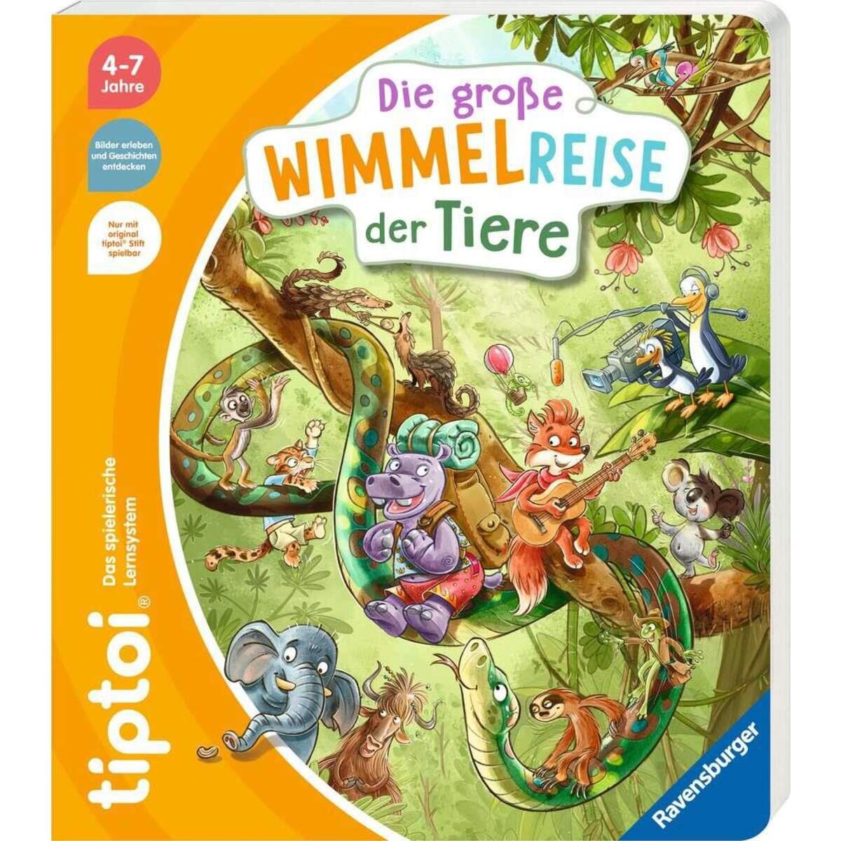 Ravensburger tiptoi® Die große Wimmelreise der Tiere