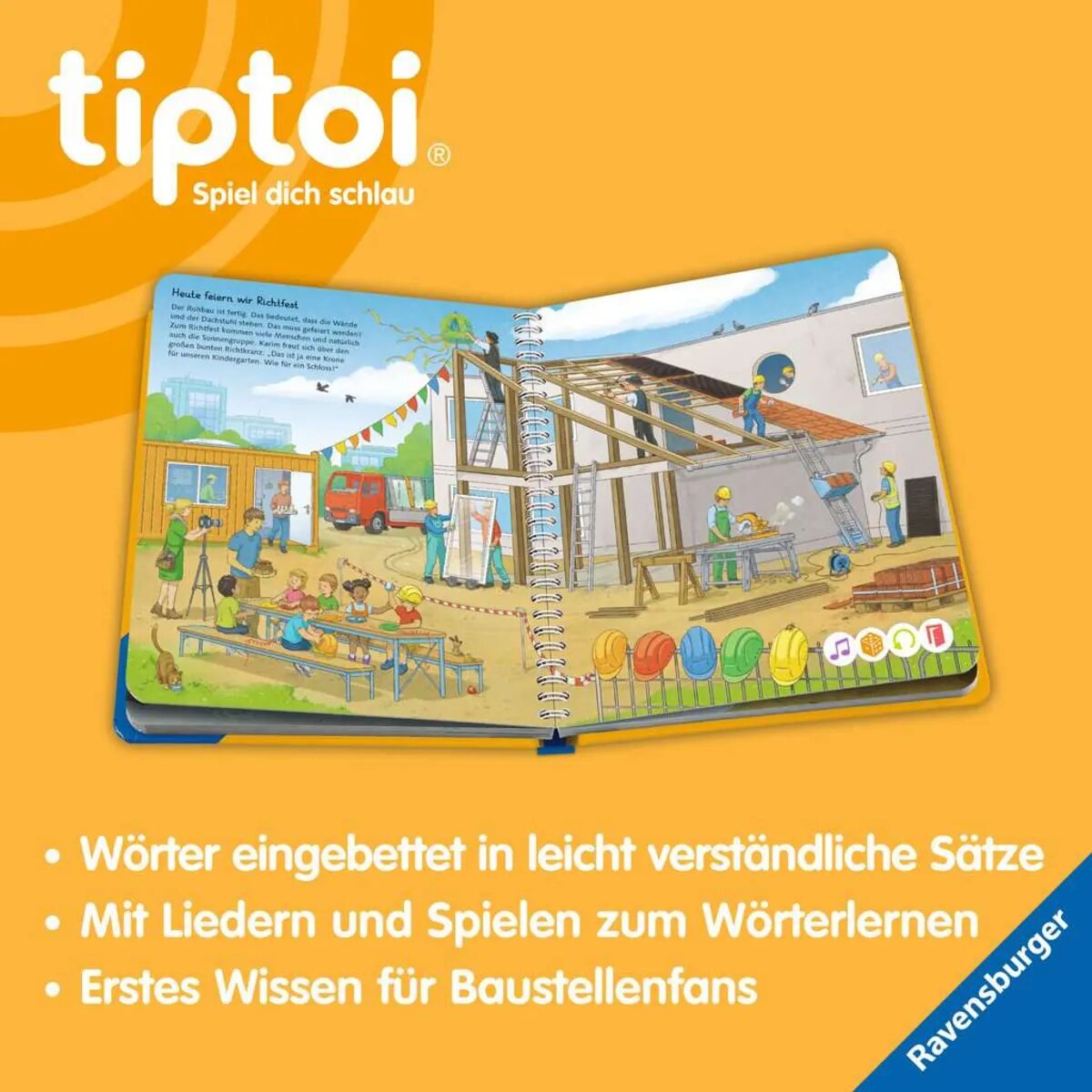 Ravensburger tiptoi® Mein Wörter-Bilderbuch Baustelle