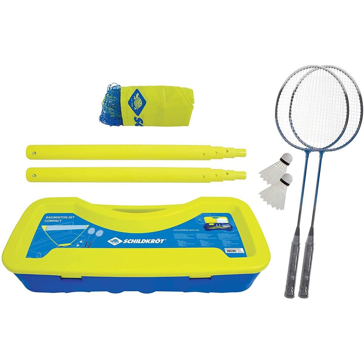 Schildkröt Badminton-Set Compact, inklusive Netz, 2 Schläger und 2 Bälle