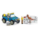 Schleich® 41464 Dinosaurs Spielset - Geländewagen mit Dino-Außenposten