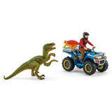 Schleich® 41466 Flucht auf Quad vor Velociraptor