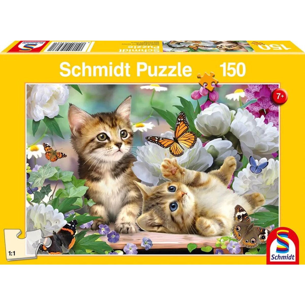 Schmidt Spiele Kinderpuzzle - Verspielte Katzenbabys, 150 Teile