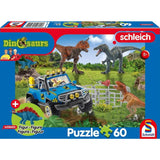 Schmidt Spiele Kinderpuzzle Dinosaurs, Urzeit-Giganten, 60 Teile, mit Baby Stegosaurus Figur