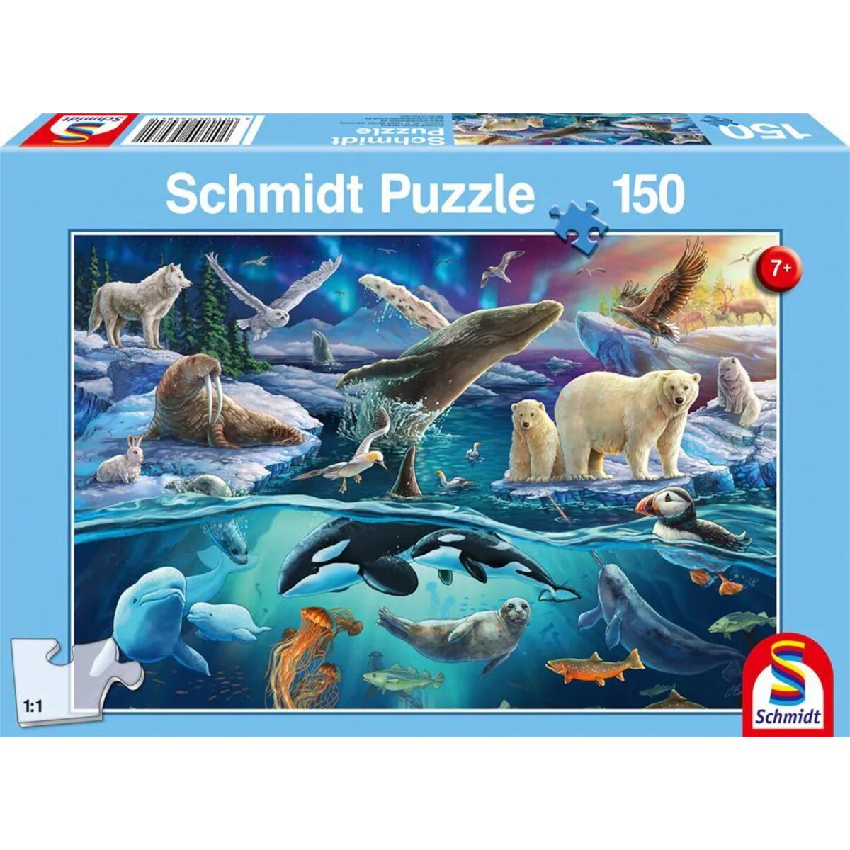 Schmidt Spiele Puzzle - Tiere in der Arktis, 150 Teile