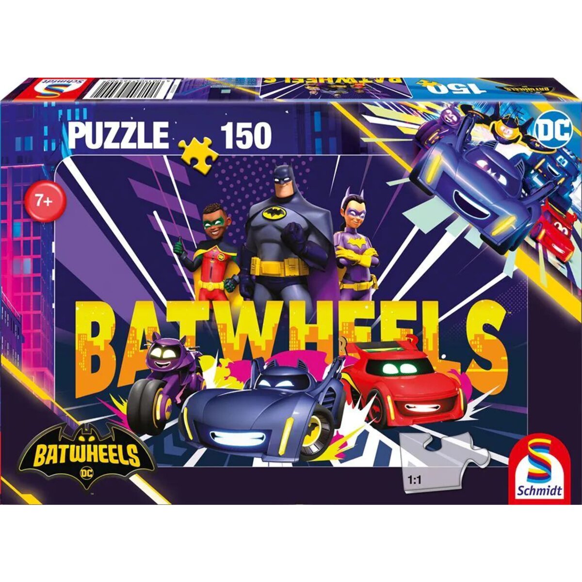 Schmidt Spiele Puzzle - DC Batwheels: Ready to roll!, 150 Teile