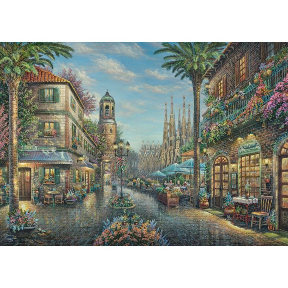 Schmidt Spiele Puzzle - Spanisches Straßencafé, 1000 Teile