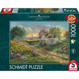 Schmidt Spiele Puzzle - Thomas Kinkade Studios: Sonnenblumenfelder, 1.000 Teile