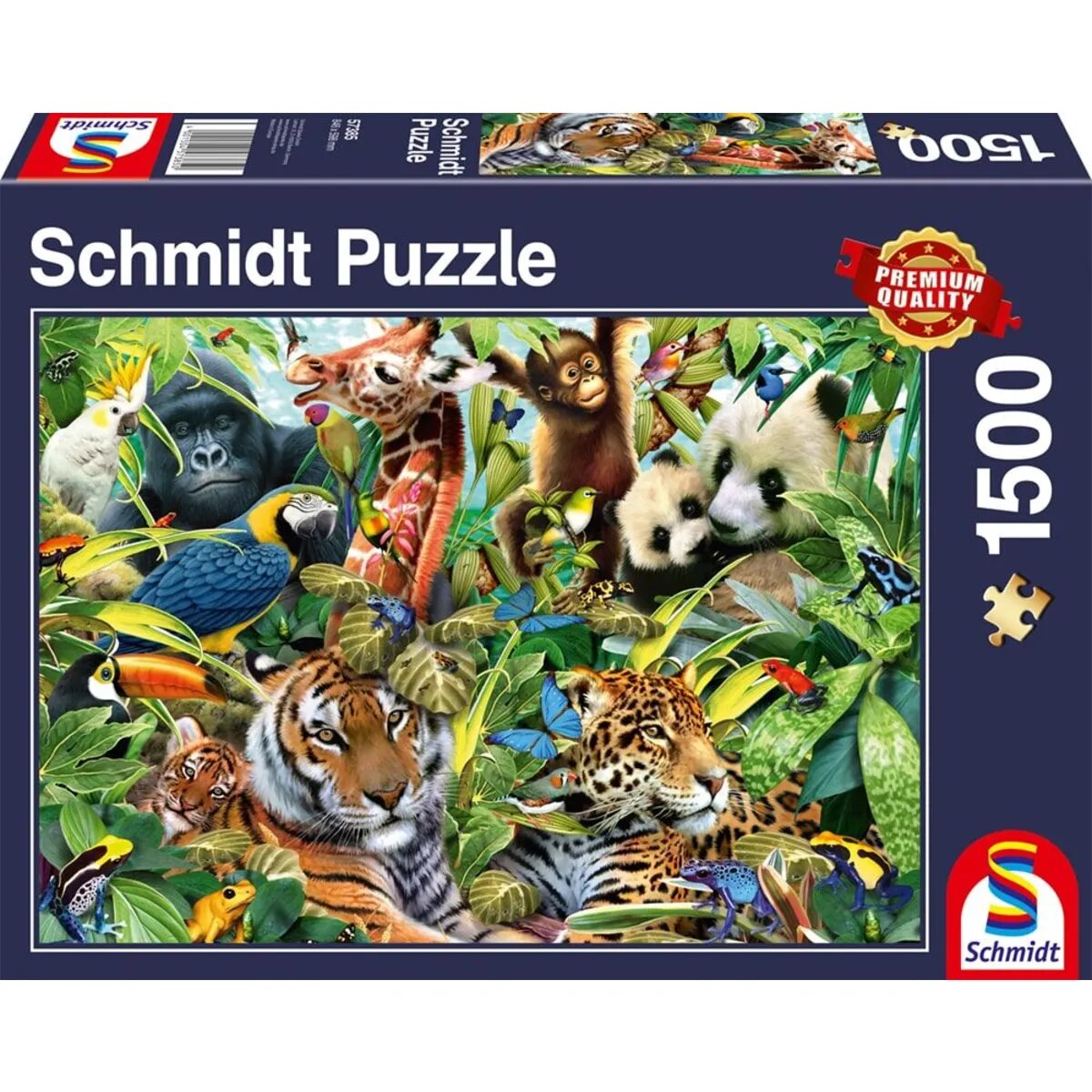 Schmidt Spiele Puzzle - Kunterbunte Tierwelt, 1500 Teile