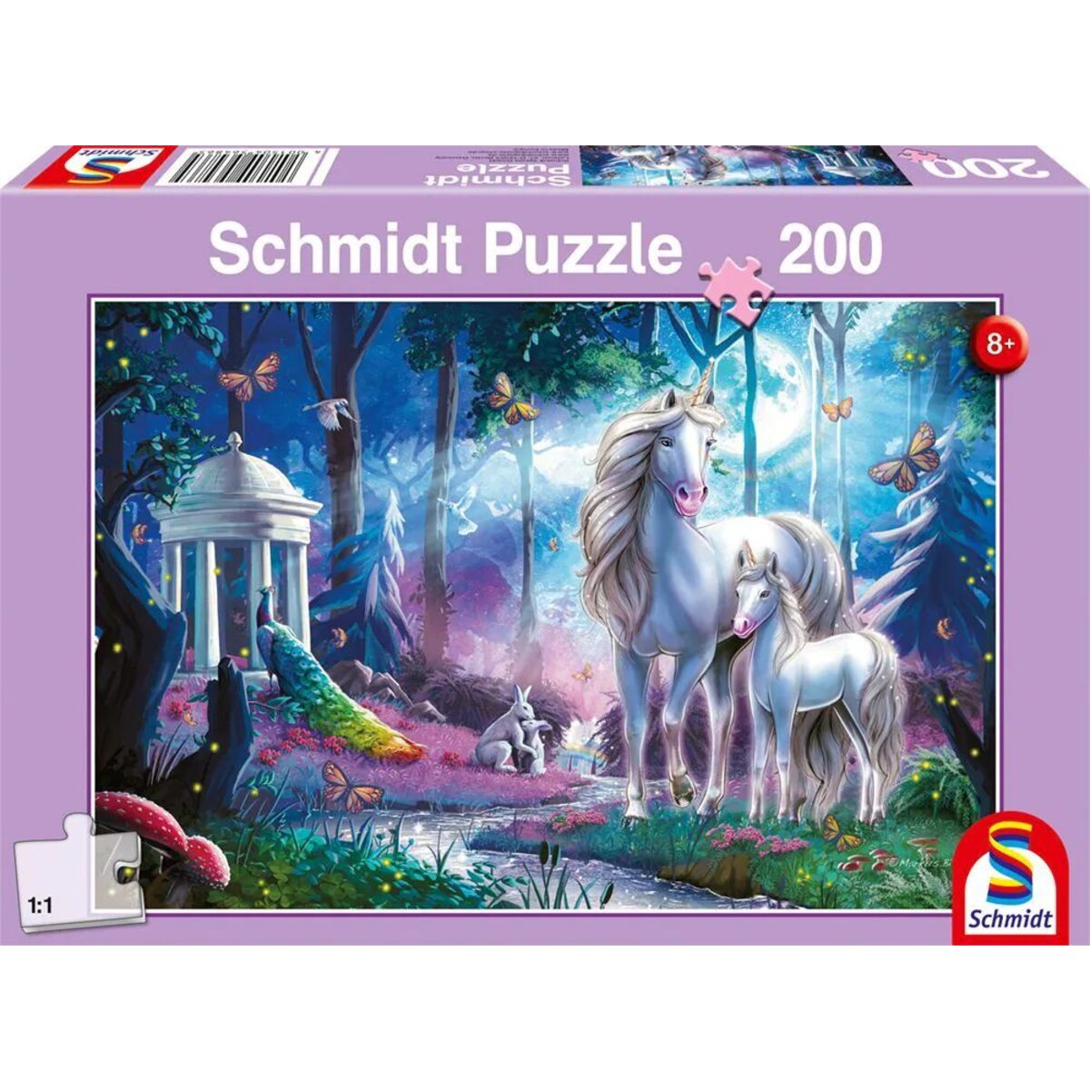 Schmidt Spiele Puzzle - Einhornstute mit Fohlen, 200 Teile