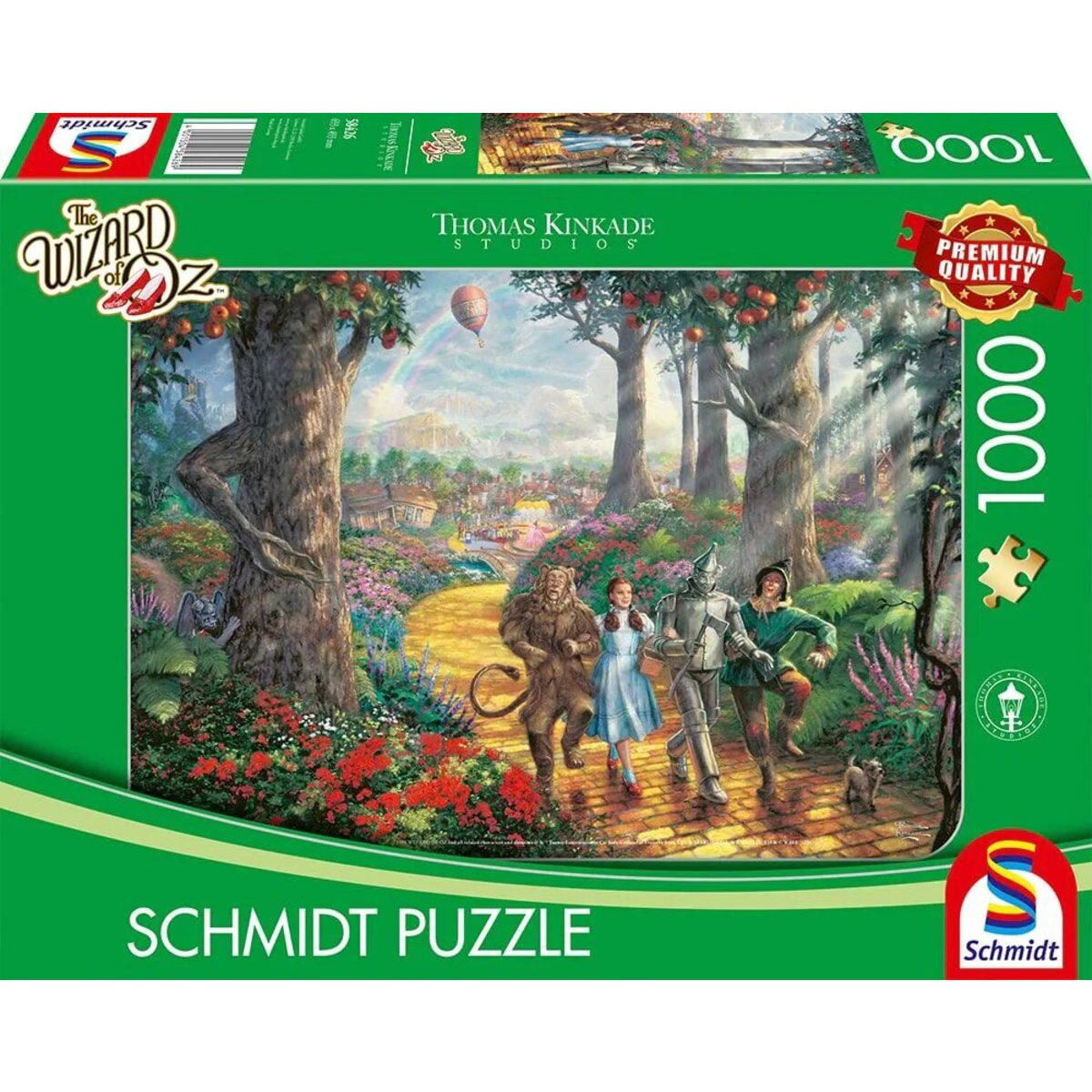 Schmidt Spiele Thomas Kinkade: Der Zauberer von Oz, Warner Bros. - Follow the Yellow Brick Road, 1.000 Teile