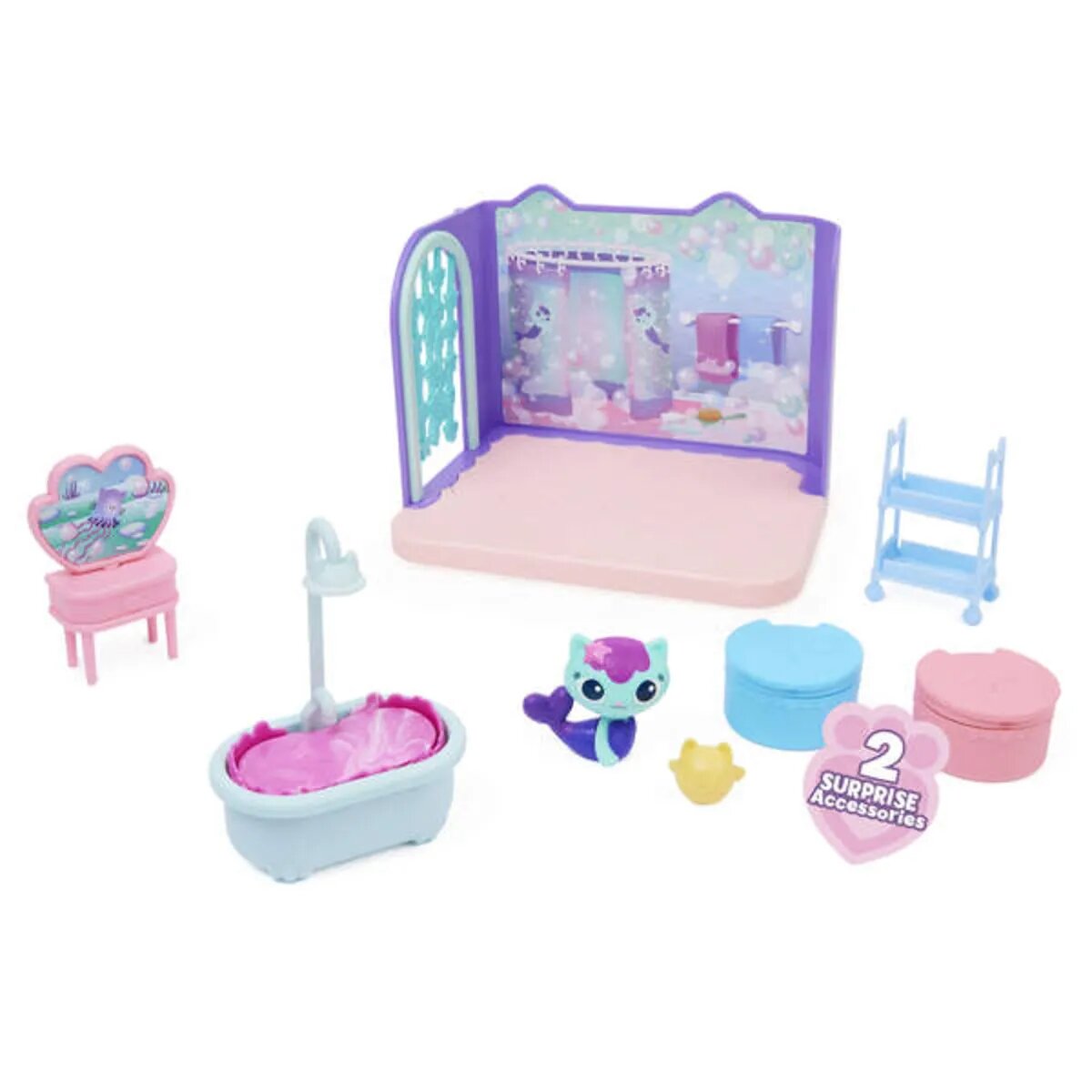 Spin Master Gabbys Dollhouse - Deluxe Room MerCats Badezimmer