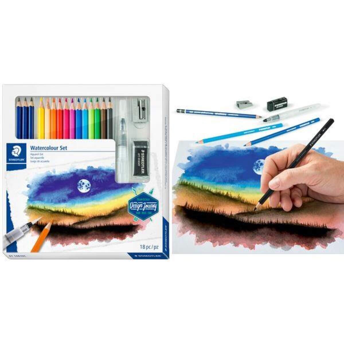 STAEDTLER® Aquarellset Design Journey, 18-teilig