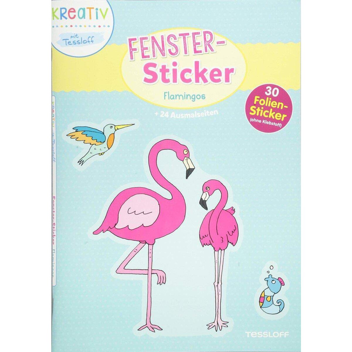 Tessloff Fenster-Sticker: Flamingos - mit 30 Folien-Stickern