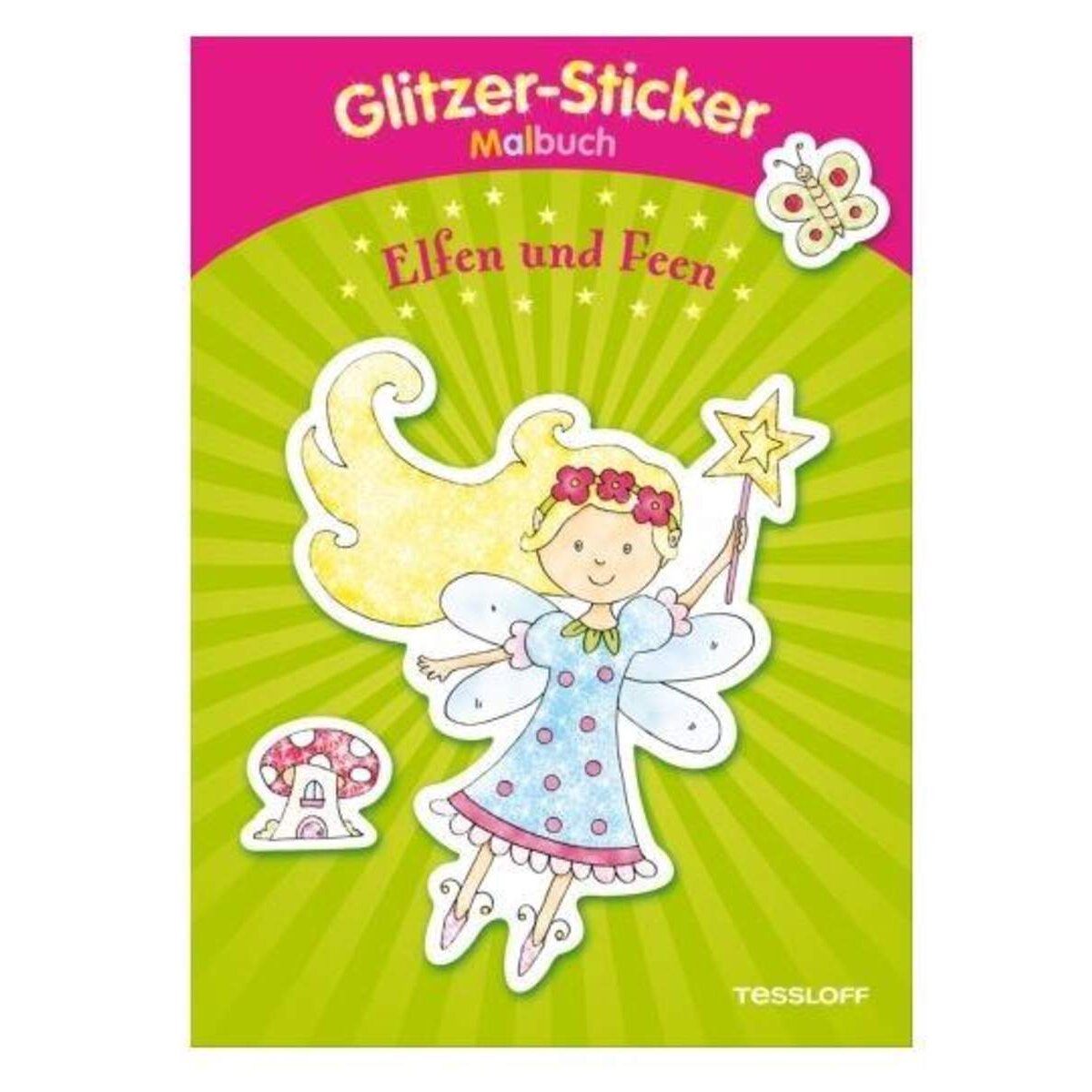 Tessloff Glitzer-Sticker Malbuch Elfen und Feen