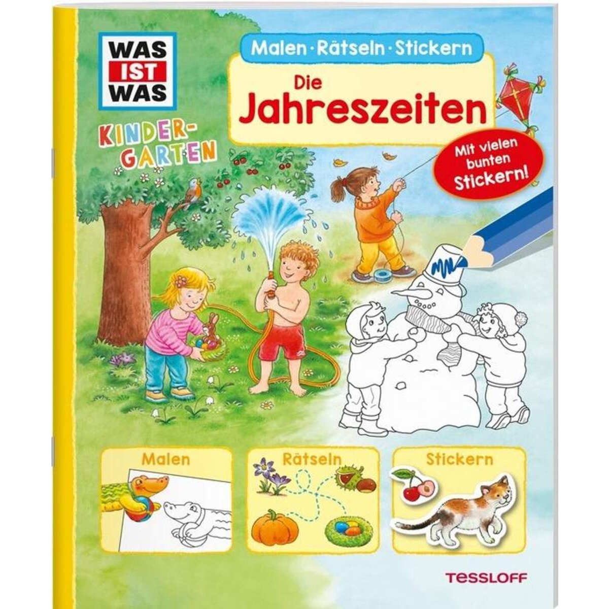 Tessloff WAS IST WAS Kindergarten Malen Rätseln Stickern. Die Jahreszeiten