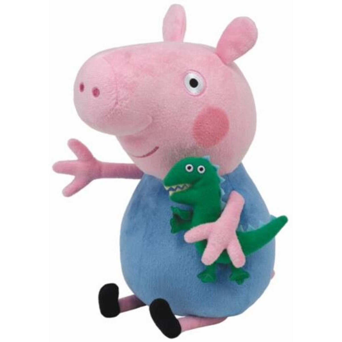 ty Peppa Pig World Plüsch George Pig mit Dino, 15 cm
