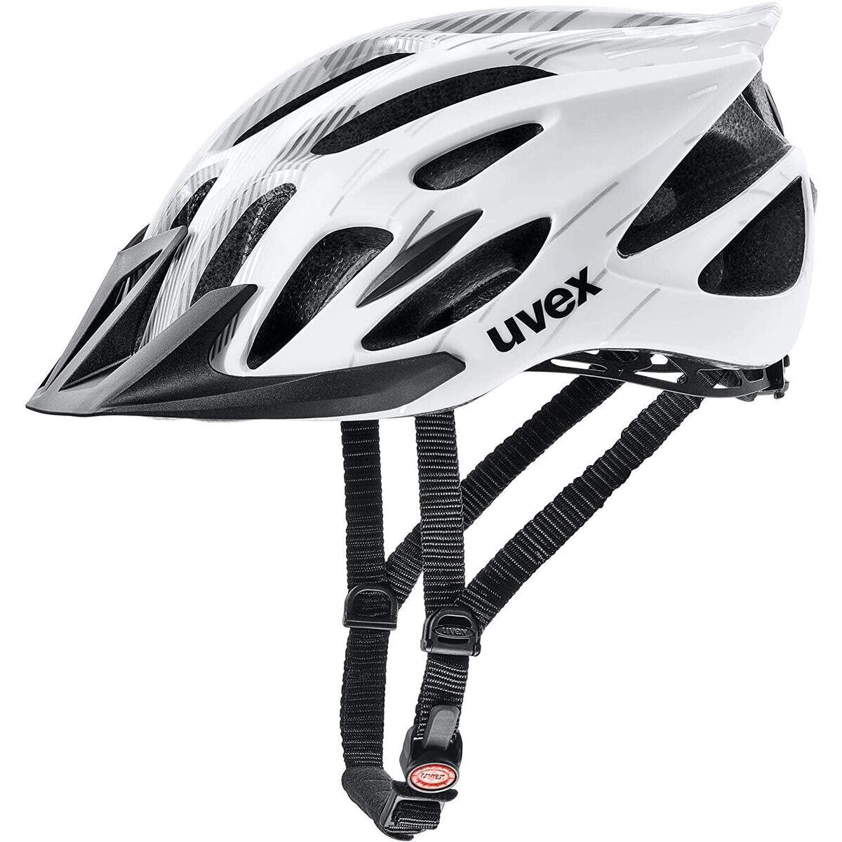 Uvex Unisex Erwachsenen Fahrradhelm Flash, Größe 53 - 56 cm, weiß / schwarz