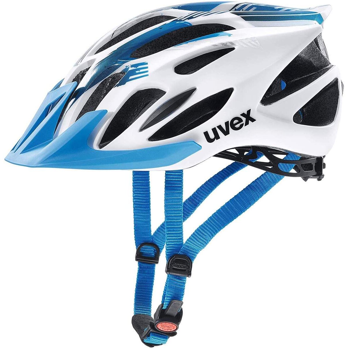 Uvex Unisex Erwachsenen Fahrradhelm Flash, Größe 53 - 56 cm, blau / weiß