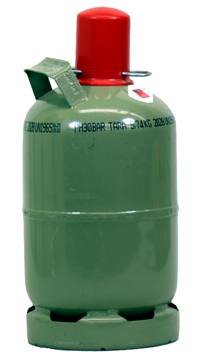 Grüne 5 kg Gasflasche